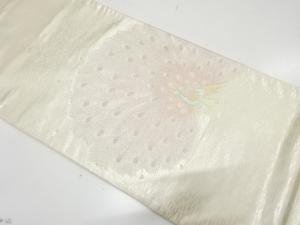 アンティーク　孔雀模様織り出し袋帯（材料）